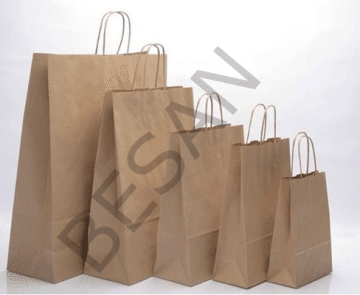 KAĞIT POŞET ÇANTA KRAFT 25*12*31 cm  25 ADET/PAKET