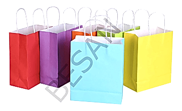 KAĞIT POŞET ÇANTA DÜZ RENK 18*8*24 CM - 25 ADET/PAKET