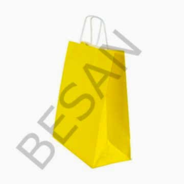 KAĞIT POŞET ÇANTA DÜZ RENK 25*12*31 cm   25 ADET/PAKET