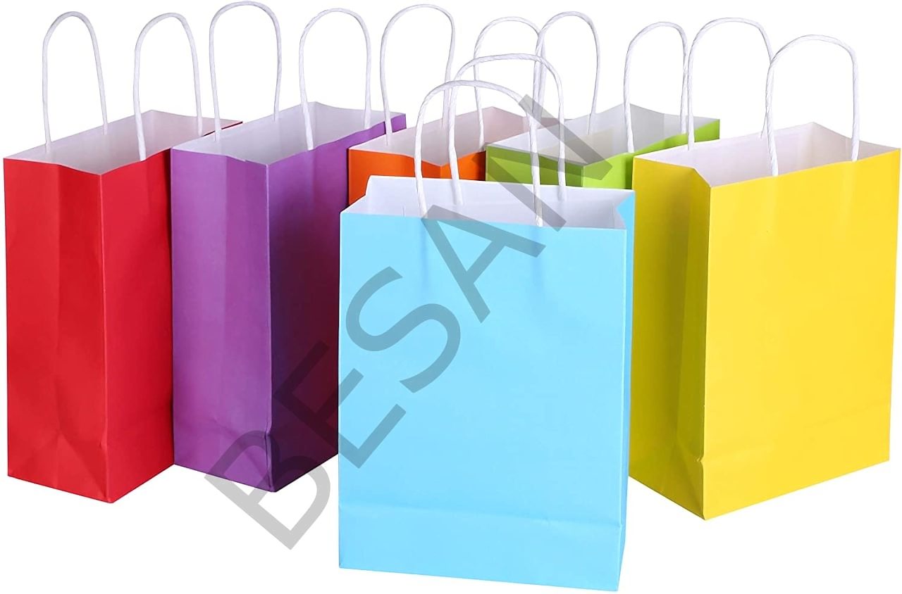 KAĞIT POŞET ÇANTA DÜZ RENK 25*12*31 cm   25 ADET/PAKET