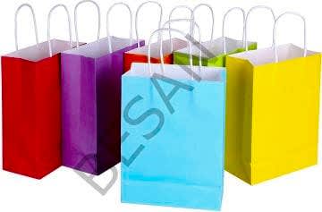 KAĞIT POŞET ÇANTA DÜZ RENK 25*12*31 cm   25 ADET/PAKET
