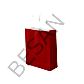 KAĞIT POŞET ÇANTA DÜZ RENK 25*12*31 cm   25 ADET/PAKET