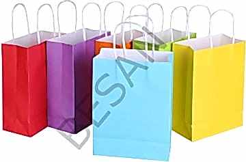 KAĞIT POŞET ÇANTA DÜZ RENK 31*12*41 cm  25 ADET/PAKET