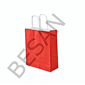 KAĞIT POŞET ÇANTA DÜZ RENK 31*12*41 cm  25 ADET/PAKET