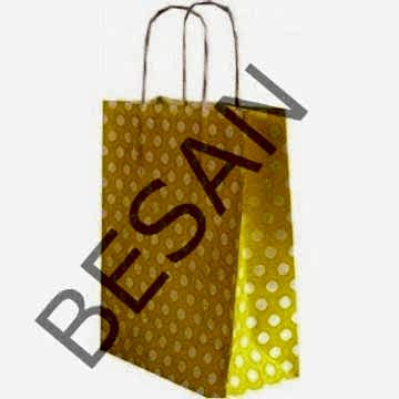 KAĞIT POŞET ÇANTA  PUANTİYELİ 18*8*24 CM -   25 ADET/PAKET