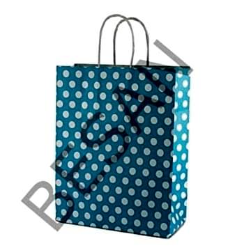 KAĞIT POŞET ÇANTA  PUANTİYELİ 18*8*24 CM -   25 ADET/PAKET