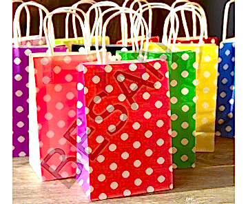 KAĞIT POŞET ÇANTA  PUANTİYELİ 25*12*31 cm  25 ADET/PAKET