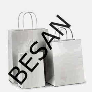 KAĞIT POŞET ÇANTA BEYAZ 18*8*24 cm - 25 ADET/PAKET