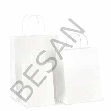 POŞET ÇANTA KRAFT BEYAZ 28*15*30 cm