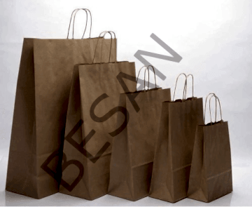 KAĞIT POŞET ÇANTA KRAFT BURGU SAP 32*20*32 cm