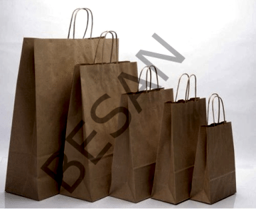 KAĞIT POŞET ÇANTA KRAFT BURGU SAP 40*12*40 cm