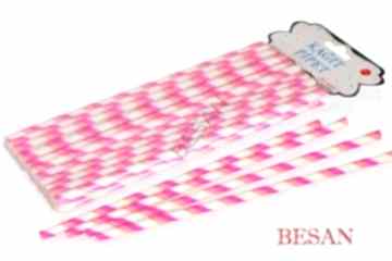 KAĞIT PİPET 20 CM - Ø6MM. PEMBE-FUŞYA-BEYAZ SPİRAL 24 ADET