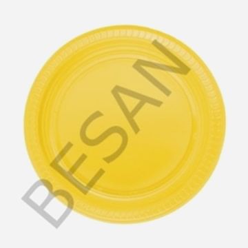 PLASTİK TABAK SARI 25 ADET 23cm.