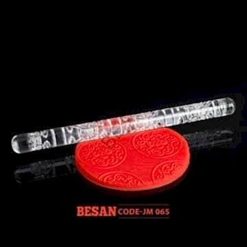 AKRİLİK DESENLİ MERDANE 16CM UZUNLUK - 12MM ÇAP