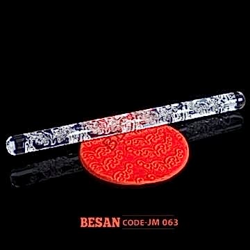 AKRİLİK DESENLİ MERDANE 16CM UZUNLUK - 12MM ÇAP