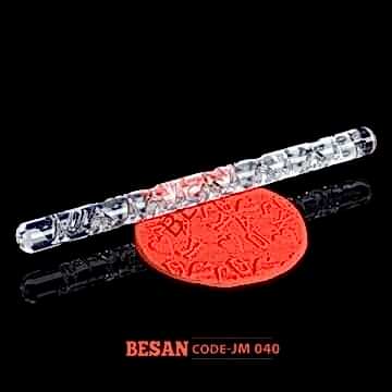 AKRİLİK DESENLİ MERDANE 16CM UZUNLUK - 12MM ÇAP