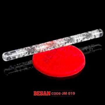 AKRİLİK DESENLİ MERDANE 16CM UZUNLUK - 12MM ÇAP