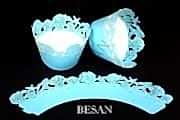 CUPCAKE KENAR DANTELİ - İSTİRİDYE MAVİ