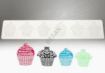 SİLİKON DANTEL KALIP CUPCAKE  DESEN