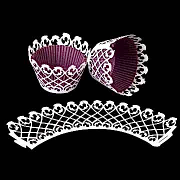 CUPCAKE KENAR DANTELİ - GENİŞ DANTEL BEYAZ - 10 ADET