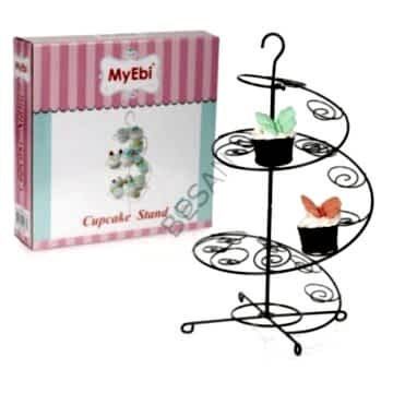 METAL CUPCAKE STANDI SİYAH / 15'Lİ
