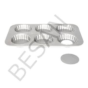PROFI 6'LI TABANI ÇIKAN TART KALIP /10 CM ÇAP