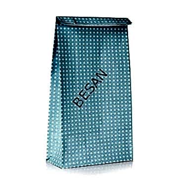 KAĞIT HEDİYE/KURABİYE PAKETİ - 25*15*16CM MAVİ PUANTİYE 10 ADET / PAKET