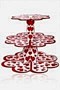 MYEBI KARTON CUPCAKE STANDI KIRMIZI KALPLİ